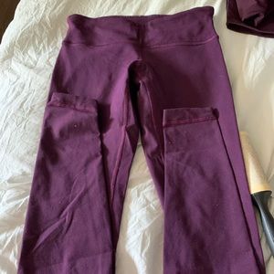 Purple/maroon full length lululemon leggings